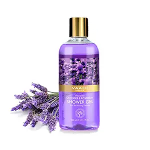 Vaadi Herbals Shower Gel - Sulfate-Free - Herbal Body Wash Both For Men And Women - 300 Ml (10.14 Fl Oz) - (Heavenly Lavender & Rosemary) (1 Bottle)