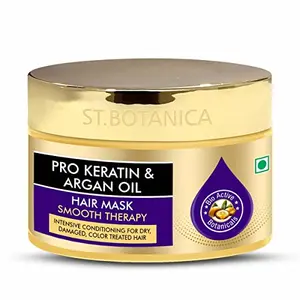 StBotanica Pro Keratin & Argan Oil Hair Mask Intensive Conditioning For Dry Damaged Color Treated Hair Natural 200 ml