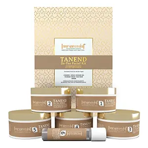 Aryanveda De-Tan Facial kit for Glowing Skin | Removes Impurities & Tanning from the Skin Cleanses Pores and Repairs Photodamaged skin All Skin Types for Men & Women 260 Gm