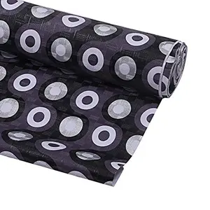 Kuber Industries Polka Dots Design PVC Wardrobe Kitchen Drawer Shelf Mat 10 Mtr Roll (Grey and White)-Ctktc14486