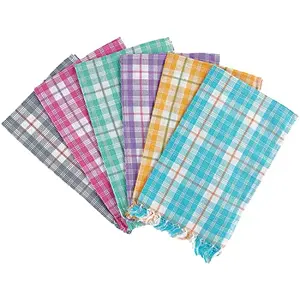 Shoppio India Indian Cotton Bath Towels (Assorted) - Set of 6