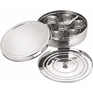 Neelam Stainless Steel Spice Box Set 10-Pieces Silver