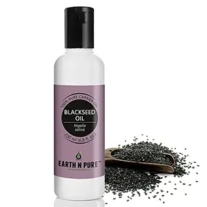 Earth N Pure Blackseed Carrier Oil (Kalonji Oil) 100% Cold-Pressed Pure Natural Unrefined Therapeutic Grade- Act As Gluten and Hexane Free Immune System Booster(200 Ml)