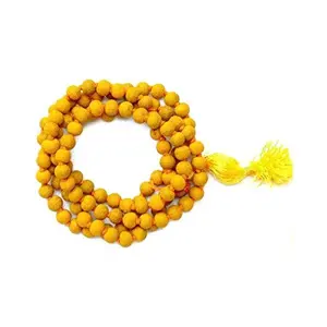 Odishabazaar Haldi Mala Baglamukhi Mala Turmeric (Haldi) Mala 108+1 Beads Turmeric Rosary
