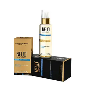 NEUD Natural Hair Inhibitor for Permanent Reduction of Unwanted Body & Facial Hair in Men & Women - Pack of 1