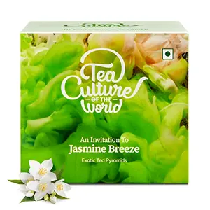 Tea Culture of The World Jasmine Breeze | Flower Tea Bags | Premium First Quality Green Teabags | Jasmine Tea Leaves | Himalayan Green Teabags 20 Count