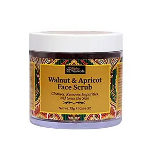 Bipha Ayurveda Walnut And Apricot Face Scrub for cleansed and rejuvenated skin2.65 Oz / 75 gm