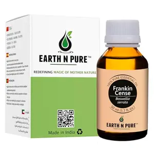 Earth N Pure Frankincense Essential Oil 100% Pure Undiluted Natural & Therapeutic Grade - Perfect for Aging Skin Aromatherapy Relaxation Skin Therapy DIY Improved Mood 50 Ml (1.4 Fl.Oz)