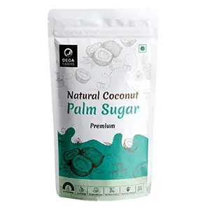 DEGA FARMS Premium Natural Coconut Palm Sugar - 200GM | Made with 100% Pure Organic & Natural Ingredients - Sedex Certified