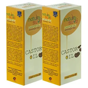 Nature Sureâ¢ Castor Oil (Arandi Tail) 2 Packs (2x110ml) extracted from Ricinus communis