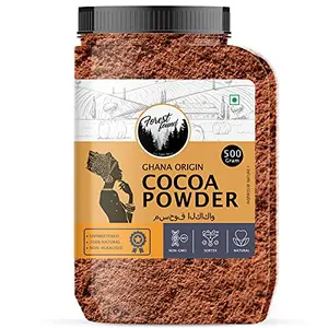 Forest Found 100 % Pure & Natural Unsweetened Dark Cocoa Powder for Cake and Chocolate Making (500 Gm)