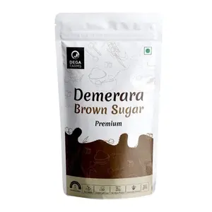 DEGA FARMS Premium Demerara Sugar (Brown Sugar) - 500GM | Made with 100% Pure Organic & Natural Ingredients - SEDEX Certified Brand