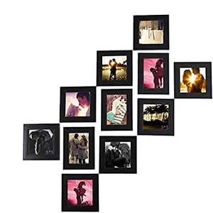 WebelKart Set of 11 Individual Photo Frame- Multiple Size (3 Units of 4x6 8 Units of 5x5 Black)