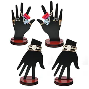 Gift Kya De GKD Finger Rings Jewellery Stand Hand Shaped Ring Holder Premium Mannequin Good For Dressing Table Organizer Bedroom Decor Display Stand (Pack of 4)