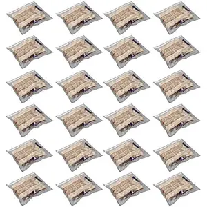 Homestrap Set of 24 Printed Single Saree Cover / Clothes Storage Bags / Wardrobe Organiser with Transparent Top (Grey)