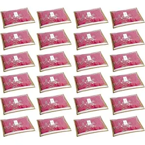 HomeStrap 24 Piece Fabric Saree Cover Set with Zip for Storage Large- Beige