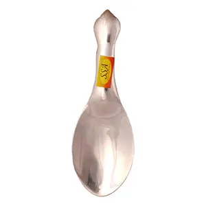 Shiv Shakti ArtsÂ® Pure Bronze Kansa Serving Spoon Palta for Serving Food Tableware(Luxury Design Length - 24 CM) - 1 Piece