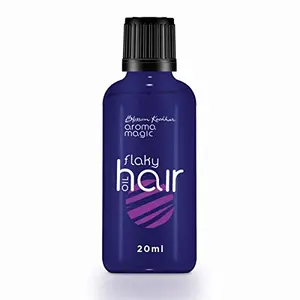 Aroma Magic Flaky Hair Oil 0.68 Fl Oz (20ml) Natural Hair Care for Dandruff and Flaky Scalp Blend of Jojoba Oil and Essential Oils Aromatherapy