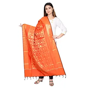 The SDF India Women's Art Silk Woven Banarasi Jacquard Dupatta