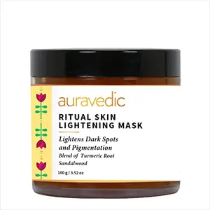 AURAVEDIC Ritual skin lightening mask- Saffron Turmeric Dark Spots & Pigmentation mask
