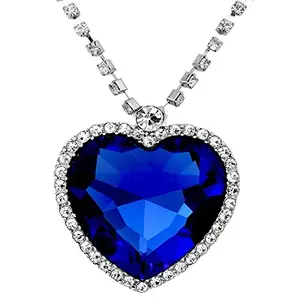 Shining Diva Fashion The Famous Titanic Heart of Ocean Pendant Necklace for Women & Girls