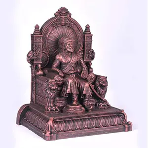 Rachana creation Chhatrapati Shivaji Maharaj Statue for Home Decor/Office (Copper mat)