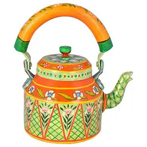 Kaushalam Hand Painted Tea Kettle For Indian Chai Kettle Decorations Accessories Kitchen Gift For Mom 1000 ml