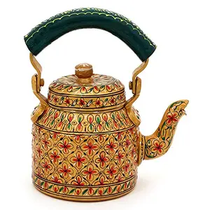 Kaushalam Decorative Tea Kettle Tea Coffee Kettle Indian Teapot Traditional Kitchen Gift For Wife 750 ml
