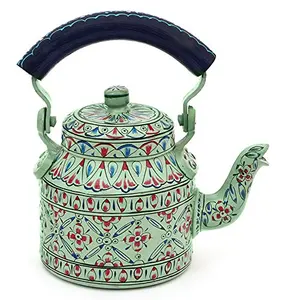 Kaushalam Handmade Tea Kettle Indian Artistic Kettle Ethnic Kettle For Decoration Quirky Gift 750 ml