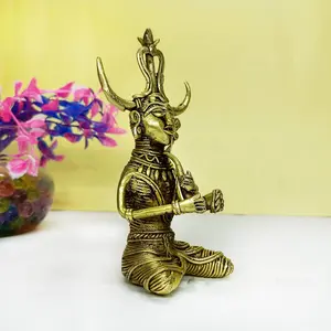 Handmade Bell Metal Craft Tribal Madiya Musician Decorative Showpiece by DHOKRA CRAFT| Bastar Dhokra Art| Chhattisgarh State Emporium M2