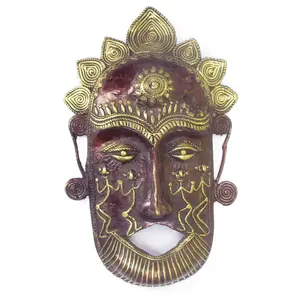 DHOKRA CRAFT Handmade Tribal Mask Decorative Showpiece| Bastar Dhokra Art | Chhattisgarh State Emporium TMDS23