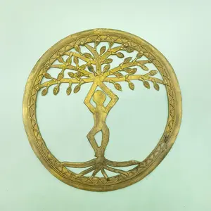 DHOKRA CRAFT Handmade Bell Metal Craft Round Decorative Latticed Jaali | Bastar Dhokra Art | Chhattisgarh State Emporium