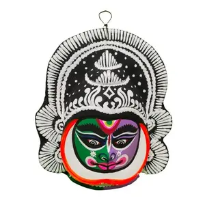 DHOKRA CRAFT Paper Wall Hanging Mask (24 x 5 x 19 cm Multicolour) Chhau Mask Puruliya West Bengal...