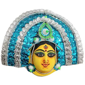 DHOKRA CRAFT| Devi Durga Chhau Mask Design | Handmade Product | Decorative Showpiece & Wall Hanging Large