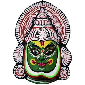 Kathkali Mask Light Weight Not for Wearing (10 x 3.5 x 14) inches
