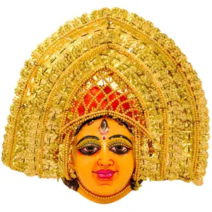 PAPIER MACHE MASK OF GODS Ma Durga Papier Mache Mask Not for Wearing (15 14 inches)