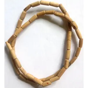 ISKCON Tulsi Bead Single Layer Kanthi Mala for Neck - Tulasi Beads - Flat Shaped Beads