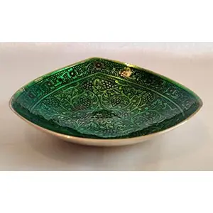 BRASS CRAFTS Antique Bowl (Green 10.3 x 10.3 x 2.5 cm)