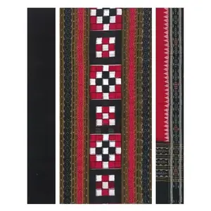 SAMBALPURI BANDHA CRAFT Sambalpuri cotton dress material set(Bichitrapuri design in red and black colors combination)