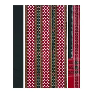 SAMBALPURI BANDHA CRAFT Sambalpuri cotton dress material set(Pasapali design in Red black and white colors combination)