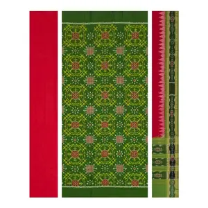 SAMBALPURI BANDHA CRAFT sambalpuri cotton dress material set(Terracotta art design)