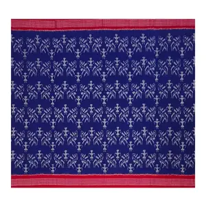 SAMBALPURI BANDHA CRAFT sambalpuri cotton saree (Tribal design in blue color base)