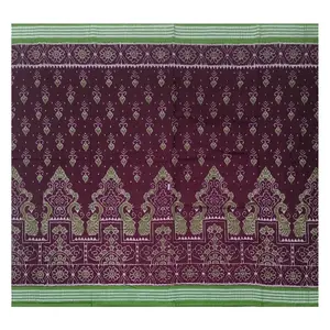 SAMBALPURI BANDHA CRAFT sambalpuri cotton saree with blouse piece(Traditional sambalpuri design in coffee color base)