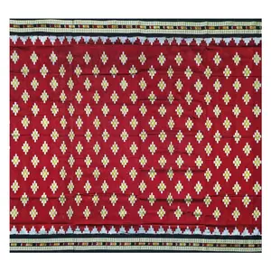 SAMBALPURI BANDHA CRAFT Sambalpuri silk saree with blouse piece(Pasapalli design in maroon color base)