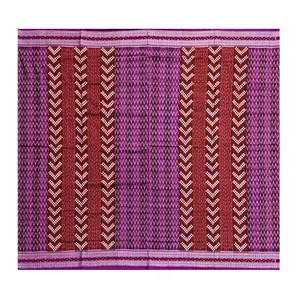 SAMBALPURI BANDHA CRAFT Sambalpuri cotton saree(magenta and maroon colors combination with pasapalli design)