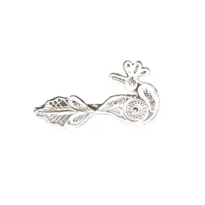 SILVER FILIGREE CRAFT - CHANDI TARKASHI Silver Filigree Jewellery Brooch For Women (SJ-Brooch-997)