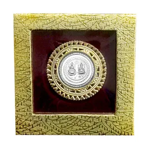 SILVER FILIGREE CRAFT - CHANDI TARKASHI Exclusive BIS Hallmarked 999 Purity Pure Laxmi Ganesh Silver Coin (20g)