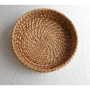 Round Cane Tray (Dia 12 inches x H 2 inch)