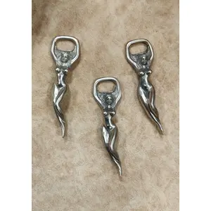 German Silver Metallic Wish Lady Opener - Quality Ring/Grape Opener (Pack of 3 Pcs) - Size 5 * 1.5 inch