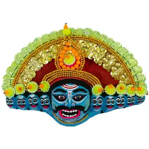 CHHAU MASK OF PURULIA Buy Ravana Mask Paper Mache - Wall Hanging (14 x 19 inches)